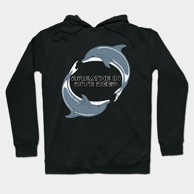 Breathe in dive deep Hoodie by NicGrayTees